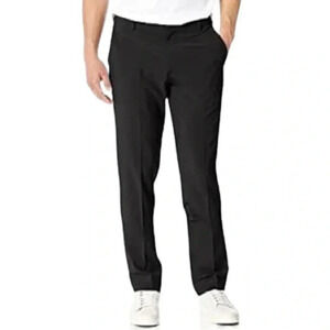 Izod Golf Black pants Straight Flat front Men’s size 36 X 30 Athleisure